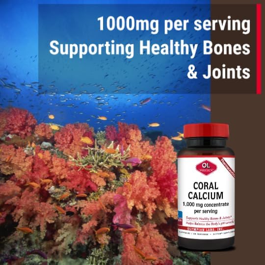 Olympian Labs Coral Calcium 1000mg Concentrate Capsules, Supporting Healthy Bones and pH Balance - 90 Capsules