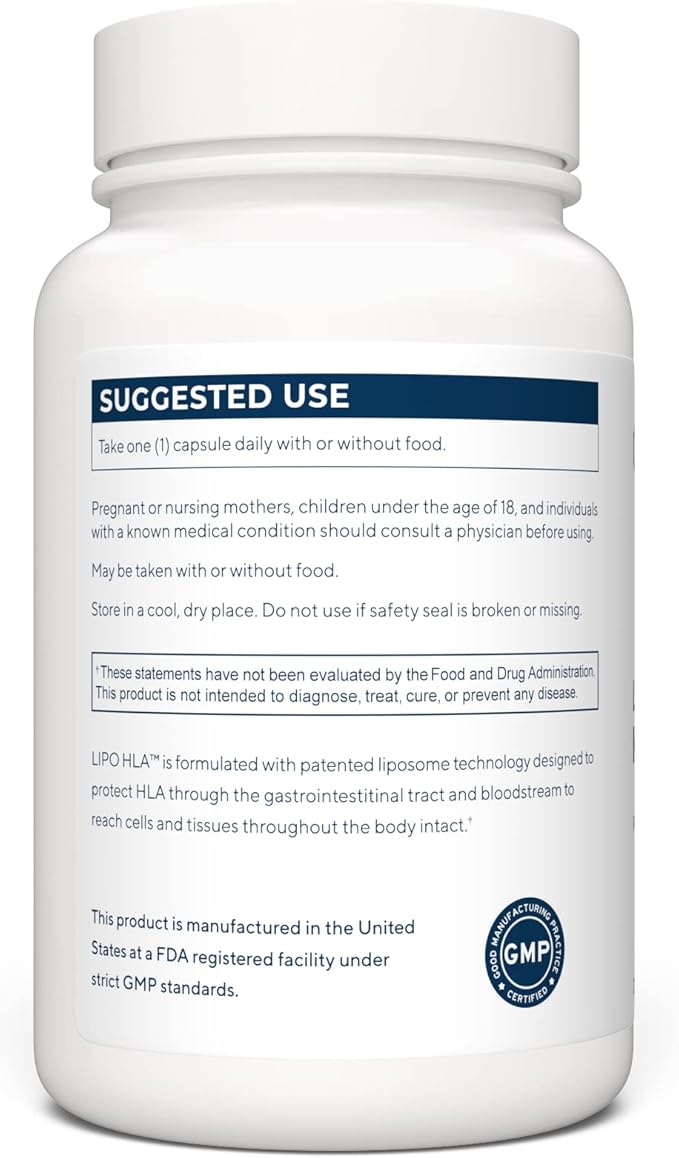 Hyaluronic Acid | HLA Liposomal Hyaluronic Acid Supplements | 90 Acido Hialuronico Capsules - 150mg Hylunaric Acid per Serving | Non-GMO | Made in The USA Third-Party Tested