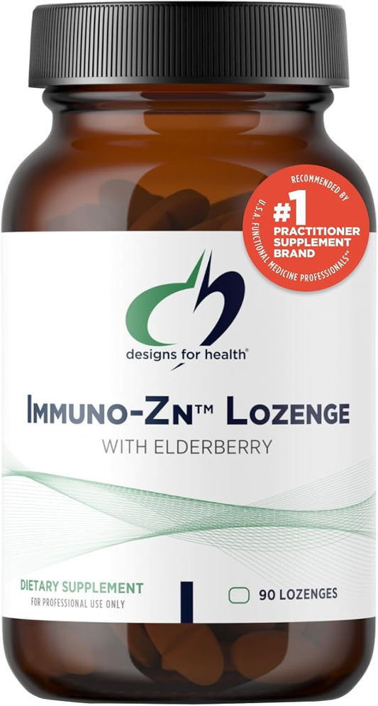 Designs for Health Immuno-Zn Lozenge - 25mg Zinc + Elderberry Quick Dissolve Tablets, Immune Support Supplement - Non-GMO Delicious Natural Berry Flavor (90 Lozenges)